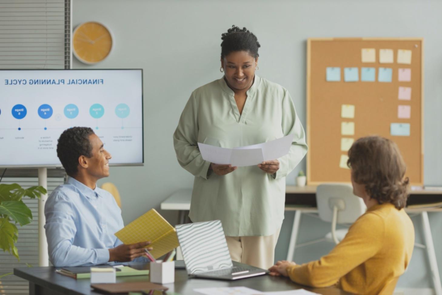 Financial analysis workspace with charts and reports